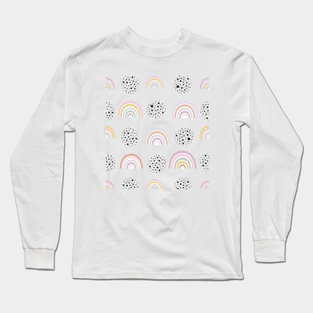 Baby rainbow with black dots Long Sleeve T-Shirt by GULSENGUNEL